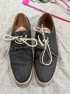 Sonoma Men's Charcoal Boat Shoes with Cream Laces
